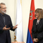 16. oktobar 2019. Predsednica Narodne skupštine Maja Gojković sa predsednikom Parlamenta Irana Alijem Laridžanijem